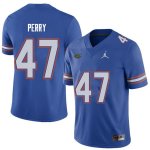 Men's Florida Gators #47 Austin Perry NCAA Jordan Brand Royal Authentic Stitched College Football Jersey EEP0562JJ